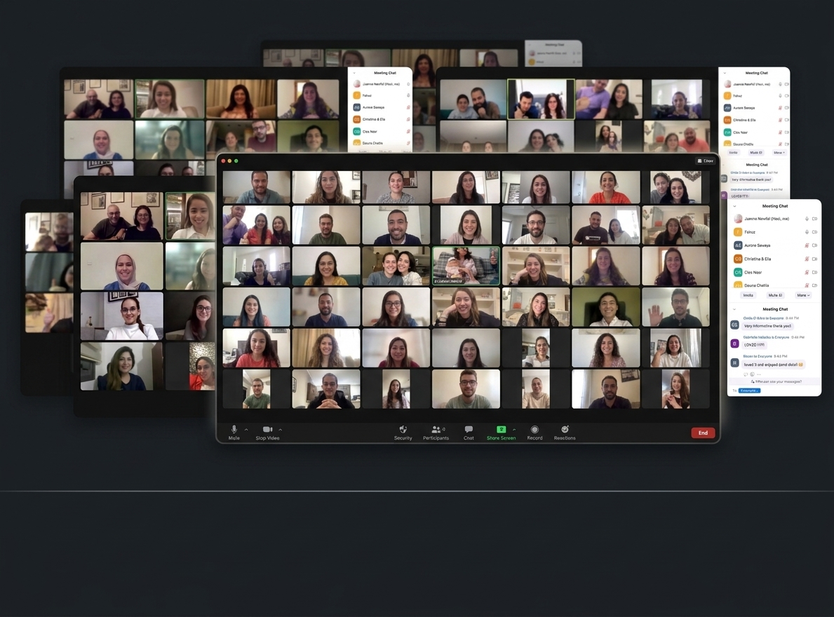Sophia Maternity community joining an online session together